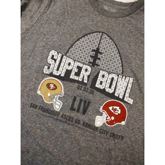 Super Bowl LIV NFL Team Apparel heather gray triblend tee NWT - Picture 7 of 10